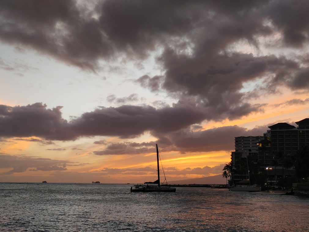 Sunset at the Royal Hawaiian Hotel, Honolulu
